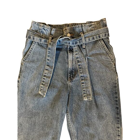 Topshop Denim - Topshop Paperbag High Waisted Belted Mom Jeans Size W26 L30 90s/Y2KDenim Retro
